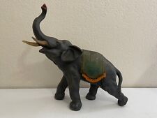 Vintage Antique Spelter Metal Sculpture Statue of Elephant with Trunk Up picture
