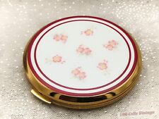 Stratton Pink Flowers Floral-Vintage Ladies Powder Compact -CH picture
