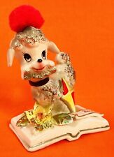 🐶 CUTE VTG Poodle Dog Kite March Birthday Norcrest Figurine 1950s Retro Kitsch picture