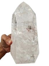 XL Clear Quartz Crystal Polished Tower with lots of Rainbows Brazil 2lbs 14.1oz picture