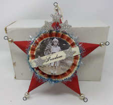 Dee Foust for Bethany Lowe Large Patriotic FREEDOM Star Ornament picture