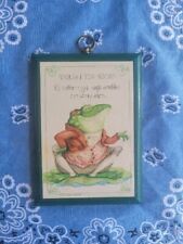 Vintage 1981 Hallmark Frog Plaque Thought For The Day 4.5 x 6.25