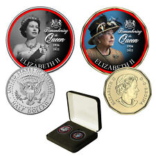 HRH Queen Elizabeth II remembrance 2 Coin Set picture