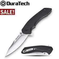 DuraTech Survival Stainless Steel Open Folding Knife Pocket EDC Blade G10 Handle picture