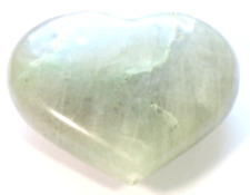 LARGE GARNIERITE in GREEN MOONSTONE HEART - 6.5 x 6.0 cms 142 cms #23 picture