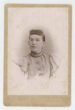 Antique c1880s Cabinet Card Beautiful Young Girl in Pince-Nez Glasses Reading PA picture