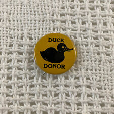 Duck Donor Heifer Project International Vintage Yellow Button Pin picture