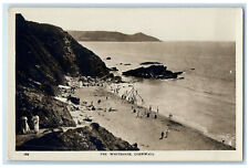 c1920s The Whitsands Sea River View Cornwall England Antique RPPC Photo Postcard picture