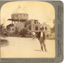 EARTHQUAKE, Stanford University, New Library Destroyed--Stereoview C156 picture
