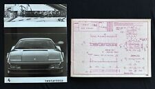 1984 Ferrari Testarossa Press Kit English 324/84 5 Photos Prospekt Brochure picture