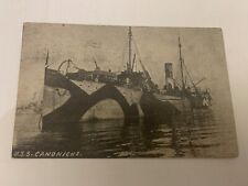 1919 WWI USS Canonicus Military Navy Ship Postcard picture