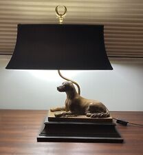 Vintage Nice Irish Setter Hunting Dog Desk Lamp On Base (wood?) WORKS Deco Rare picture