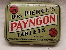 ANTIQUE DR PIERCE'S PAYNGON TABLET ASPIRIN TIN NICE COLORFUL OLD TIN BUFFALO NY  picture