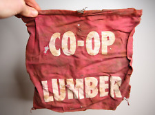 Vintage CO-OP Lumber Red Safety Warning Truck Bed Flag Sign Construction picture