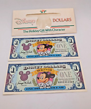 MINT 65th - 1993 Walt Disney Money 2 - $1 Mickey Mouse with original envelope  picture