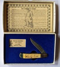 Vintage PARKER USA Alabama Made Lockback Knife Stag Handles 512-Layer DAMASCUS picture