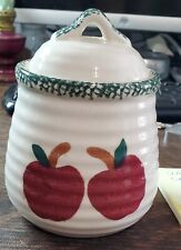 Vintage ALCO Industries  Apple Garden Sugar Bowl/Cannister with lid 5