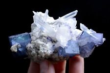 202g Natural Blue and White Porcelain Fluorite Mineral Specimen/YaoGang Xian picture