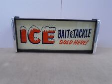 ICE BAIT TACKLE 6x18 INCH TIN SIGN FISHING LURE WORMS MINNOWS