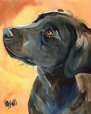Black Lab Gifts | Labrador Retriever Art Print from Painting, Poster 11x14 picture