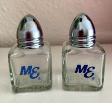 Midwest Express Airlines First Class Salt & Pepper Shakers Glass with Metal Top picture