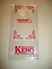 RED LOTTERY TICKET HOLDER SLEEVE PROTECTOR ENVELOPE KENO OR SPORTS BETTING NEW picture