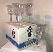 VTG 1973 - Original WATERFORD Crystal - LISMORE Wine Glasses w/BOX /MADE IRELAND picture