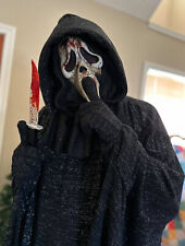 Halloween Scary Scream Ghost Masque Scary Mask w/Knife For Costume Cosplay Prop picture