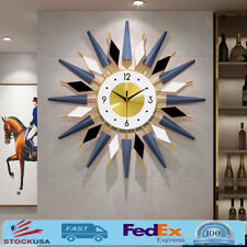 23.6 Inch Large Retro Metal Art Clock Mid Century Modern Wall Vintage Wall Clock picture