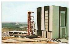Vintage NASA John F. Kennedy Space Center Postcard Apollo Saturn V Unused Chrome picture