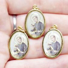 St Saint Gerard Epoxy Gold Tone Prayer Medals for Rosary Part 1 In 3 Pk picture