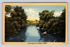 Baldwin MI-Michigan, Scenic Greetings, Antique Souvenir Vintage Postcard picture