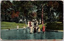 Fort Worth Texas City Park Wading Pool 1907 DB Postcard picture