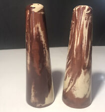 Montana Red Clay Art Tall Salt And Pepper Shakers Rustic Cabin Decor picture