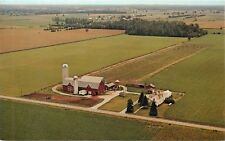 Farm Scene Frankenmuth Michigan MI aerial view Postcard picture
