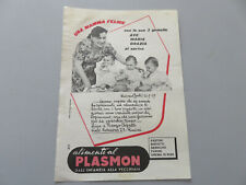 Advertising On Page Original Years 50/60 Advertising Vintage Plasmon picture