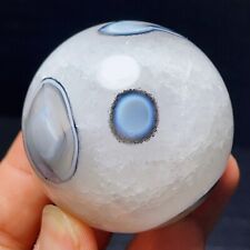 TOP 231G Gobi Agate Eyes Agate Sphere Ball Crystal Stone Madagascar L1687 picture