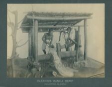 Hemp production workers Philippines antique ethnic photo picture