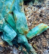Top Green Very Beautiful Emerald Crystal On Matrix.AFG 330 GM. picture