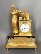 Timeless Elegance: A 19th Century Gilt Bronze French Empire Table/Mantle Clock picture