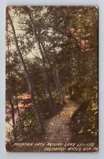 Delaware Water Gap PA-Pennsylvania, Mountain Path Around Lake, Vintage Postcard picture