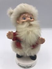 Vintage MCM Ucagco Santa Claus with Rabbit Fur Trim Ceramic Figurine picture