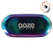 1x Tray Ooze Small Aura Metal Smoking Rolling Tray | Rainbow Logo Design picture