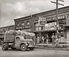 1939 GROCERY STORE & DELIVERY TRUCK San Augustine tx PHOTO  (199-i) picture