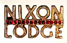 60's Nixon/Lodge President Campagn Political Pin Brass/Jewels, 1 Round NIXON PIN picture