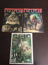 Lot Of 3 EPIC Illustrated Marvel Fantasy & Science Fiction Magazine 1982-83 picture
