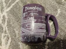 DISNEY PARKS Disneyland Haunted Mansion Blueprint Mug D Handle Purple BRAND NEW picture
