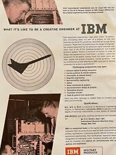 1958 IBM Creative Engineer Hiring Ad Digital Airborne Computers B70 Military picture