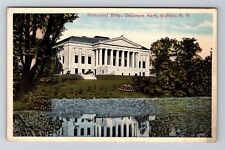 Buffalo NY-New York, Historical Bldg., Delaware Park Vintage Souvenir Postcard picture
