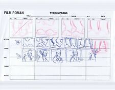 Simpsons Original Art Pencils Storyboard Concept Panels on Film Roman Sheet picture